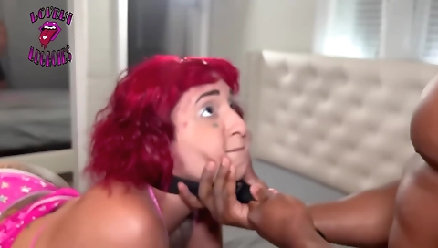 Red-haired hottie gets her pussy pounded in amateur threesome