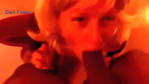 Mature blonde tries out cock in her mouth and gets banged