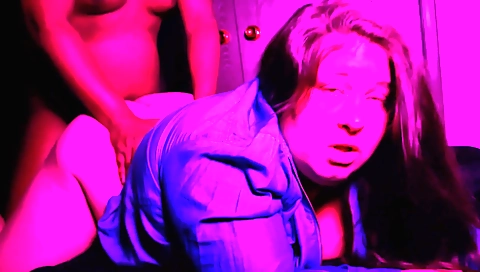 Brunette plays with her lover's dick in a bbw scene