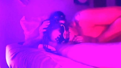 Horny black milf with ass and a tattoo gets deepthroat