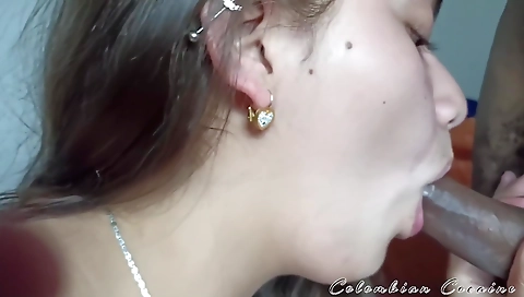 Step sister eats cum after playing with her stepbrother