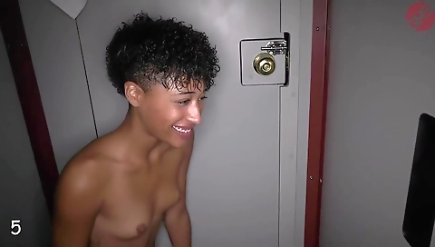 Two brunette and a black girl are having fun with a large dildo