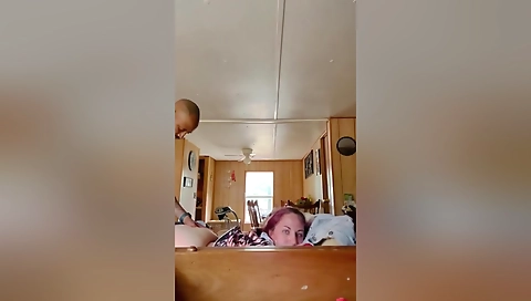 Amateur milf with a thick cock enjoys a deepthroat blowjob