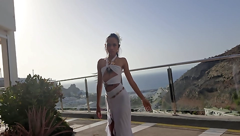 Amateur interracial porn video showing asian brunette