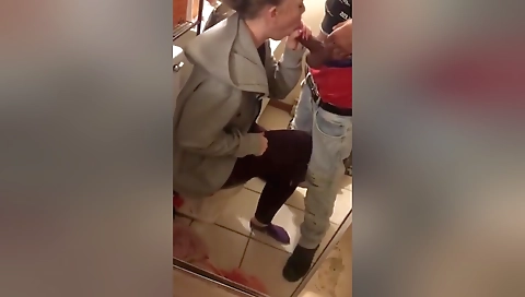 Brunette is a deepthroating whore with a big booty