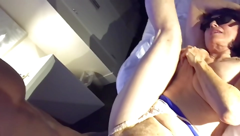 Horny stepmom gets her pussy railed by a stepbrother