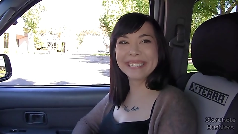 Busty brunette gets her pussy and mouth wet with cum