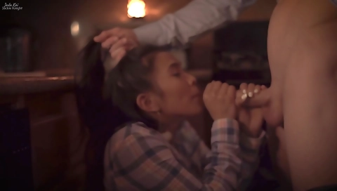 Asian hottie gets fucked in the ass in the kitchen