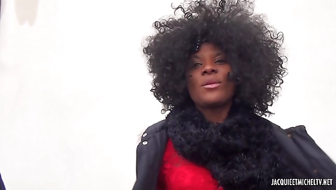 ebony slut gets her ass creampied in this interracial porn