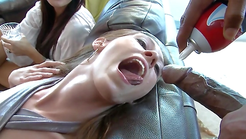 Amateur interracial video with deepthroats and wet moans