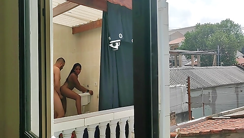 Busty brunette milf with a big black cock and a deepthroat