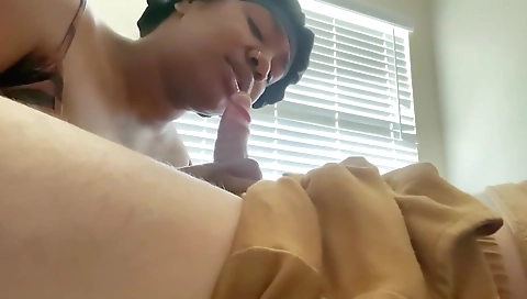 My ebony friend's cunt is getting deep-throated and pounded